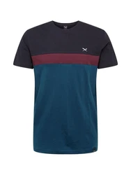 iriedaily T-Shirt Court petrol/weinrot/schwarz