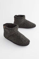 Next Hausstiefel mit Teddyfutter Schwarz/Dunkelgrau/Grau/Hellgrau
