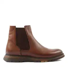 Celal Gltekin 550-4702 Stiefel Klassische Chelsea-Stiefel aus Leder mit flachem Absatz.