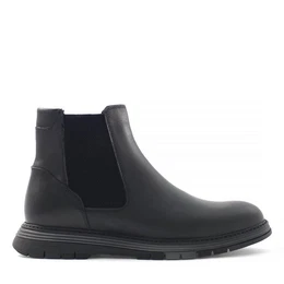 Celal Gltekin 550-4702 Stiefel Klassische Chelsea-Stiefel aus Leder mit flachem Absatz.