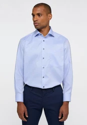 Eterna Langarmhemd Hellblau/Blau/Dunkelblau/Pastell