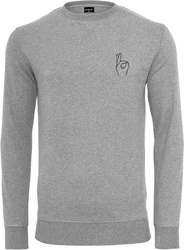Mister Tee Rundhalspullover Easy Sign Crewneck Grau/Hellgrau
