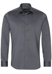 Eterna Businesshemd Kentkragen Slim Fit Dunkelgrau/Grau/Dunkelblau