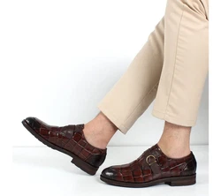 Celal Gültekin Schnürschuh 675-108 Braun/Dunkelrot/Bordeaux/Rot