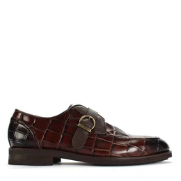Celal Gltekin 675-108 Schnrschuh Luxurise Croco-Textur und stilvoller Schnallenverschluss.
