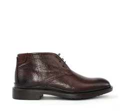 Celal Gltekin Schnürstiefel Elegante Lederstiefel (555-2619) Dunkelrot/Rot/Braun/Bordeaux