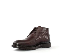 Celal Gltekin Schnürstiefel Elegante Lederstiefel (555-2619) Dunkelrot/Rot/Braun/Bordeaux