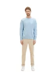 TOM TAILOR Strickpullover PRINTED CREWNECK Hellblau/Blau