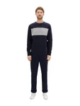 TOM TAILOR Strickpullover CUTLINE Dunkelblau/Grau
