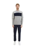 TOM TAILOR Strickpullover CUTLINE Grau/Dunkelblau