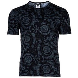 Versace T-Shirt Herren Unterhemd Rundhals  Dunkelblau