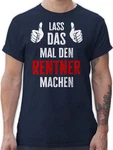 Shirtracer T-Shirt Lass das mal den Rentner machen Rentner Rente Lila/Dunkelblau