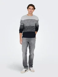 ONLY & SONS Regular-fit Jeans ONSWEFT Hellgrau/Dunkelgrau/Grau