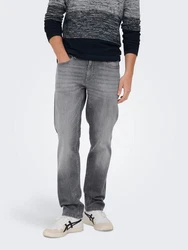 ONLY & SONS Regular-fit Jeans ONSWEFT Hellgrau/Dunkelgrau/Grau