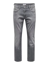 ONLY & SONS Regular-fit Jeans ONSWEFT Hellgrau/Dunkelgrau/Grau