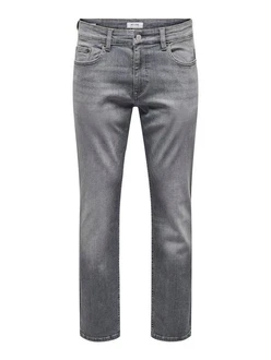 ONLY & SONS Regular-fit Jeans ONSWEFT Hellgrau/Dunkelgrau/Grau