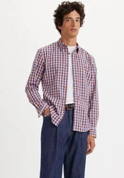 Levi's Jeanshemd BATTERY HM SHIRT SLIM Rot/Hellblau
