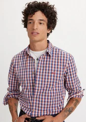 Levi's Jeanshemd BATTERY HM SHIRT SLIM Rot/Hellblau