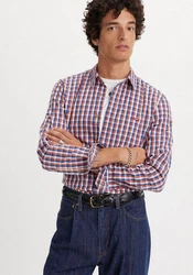 Levi's Jeanshemd BATTERY HM SHIRT SLIM Rot/Hellblau