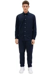 TOM TAILOR Hemd Langarmhemd STRETCH POPLIN Dunkelblau/Hellblau/Blau TOM TAILOR Hemd Langarmhemd STRETCH POPLIN Dunkelblau/Hellblau/Blau