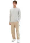 TOM TAILOR Strickpullover Basic Crewneck Knit Khaki/Grau