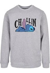 ABSOLUTE CULT Rundhalspullover Lilo And Stitch - Chillin Crewneck Grau/Rosa/Creme/Blau