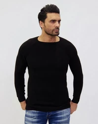 Denim Distriqt Strickpullover Schwarz