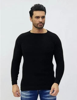Denim Distriqt Strickpullover Schwarz