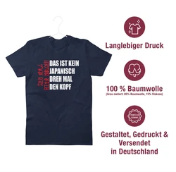 Shirtracer T-Shirt Geh mal Bier holen Japanisch Biertrinker Geschenk Bierliebhaber Party & Alkohol Herren Dunkelblau/Türkis