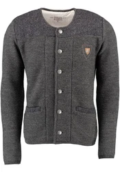 OS-Trachten Strickjacke Scava Dunkelgrau/Grau/Hellblau