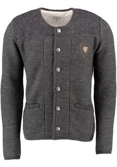 OS-Trachten Strickjacke Scava Dunkelgrau/Grau/Hellblau