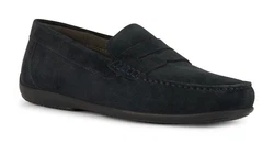 Geox U ASCANIO C Mokassin Loafer Pennyloafer Slipper Dunkelblau/Blau/Hellblau