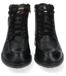 Pantofola d'Oro Stiefelette Leder Schnürstiefelette Schwarz/Dunkelgrün/Braun