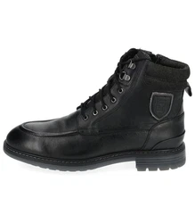 Pantofola d'Oro Stiefelette Leder Schnürstiefelette Schwarz/Dunkelgrün/Braun