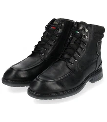 Pantofola d'Oro Stiefelette Leder Schnürstiefelette Schwarz/Dunkelgrün/Braun