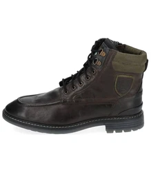 Pantofola d'Oro Stiefelette Leder Schnürstiefelette Dunkelgrün/Dunkelbraun/Braun