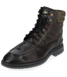 Pantofola d'Oro Stiefelette Leder Schnürstiefelette Dunkelgrün/Dunkelbraun/Braun