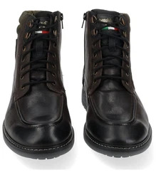 Pantofola d'Oro Stiefelette Leder Schnürstiefelette Dunkelgrün/Dunkelbraun/Braun