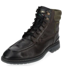 Pantofola d'Oro Stiefelette Leder Schnürstiefelette Dunkelgrün/Dunkelbraun/Braun