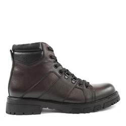 Celal Gltekin Schnürstiefel High-Top Leder-Boots mit Warmfutter 550-769