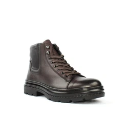 Celal Gltekin Schnürstiefel 550-709 Dunkelbraun/Braun/Dunkelgrün/Grau