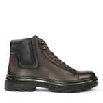Celal Gltekin Schnürstiefel 550-709 Dunkelbraun/Braun/Dunkelgrün/Grau
