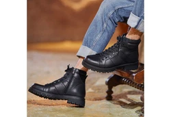 Celal Gltekin Schnürstiefel High-Top Leder-Boots mit Warmfutter 550-769