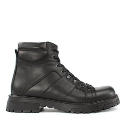 Celal Gltekin Schnürstiefel High-Top Leder-Boots mit Warmfutter 550-769