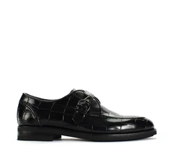 Celal Gültekin Schnürschuh 675-108 Schwarz/Braun/Lila/Dunkelrot
