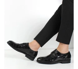 Celal Gültekin Schnürschuh 675-108 Schwarz/Braun/Lila/Dunkelrot