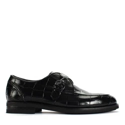 Celal Gültekin Schnürschuh 675-108 Schwarz/Braun/Lila/Dunkelrot