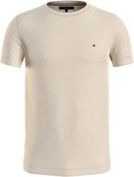 Tommy Hilfiger T-Shirt STRETCH SLIM FIT TEE mit Rundhalsausschnitt Khaki/Beige/Braun