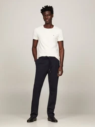 Tommy Hilfiger T-Shirt STRETCH SLIM FIT TEE mit Rundhalsausschnitt Khaki/Beige/Braun