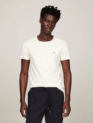 Tommy Hilfiger T-Shirt STRETCH SLIM FIT TEE mit Rundhalsausschnitt Khaki/Beige/Braun